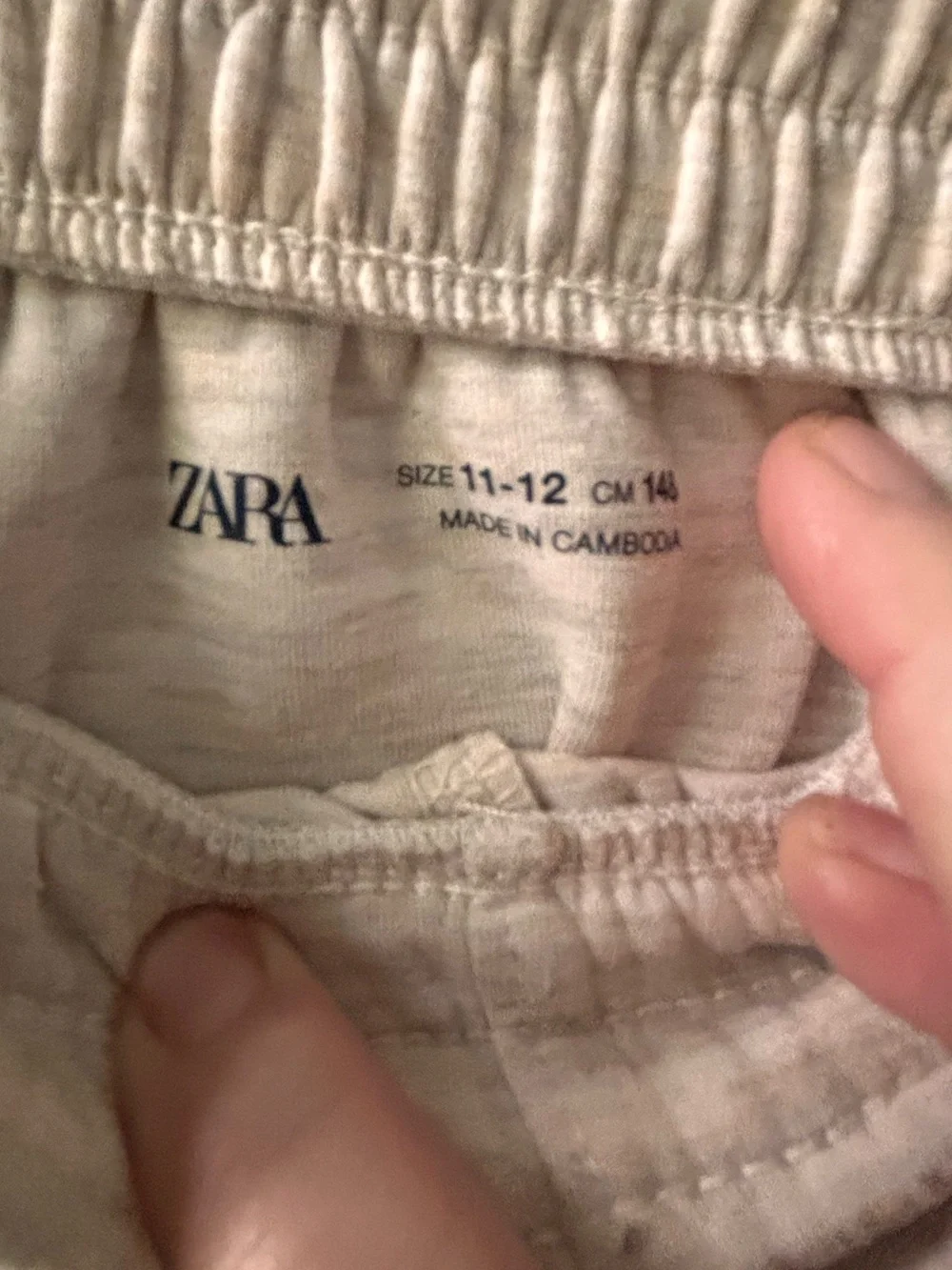 Zara Beige Wide Leg Lounge Pants Kids Size 11/12